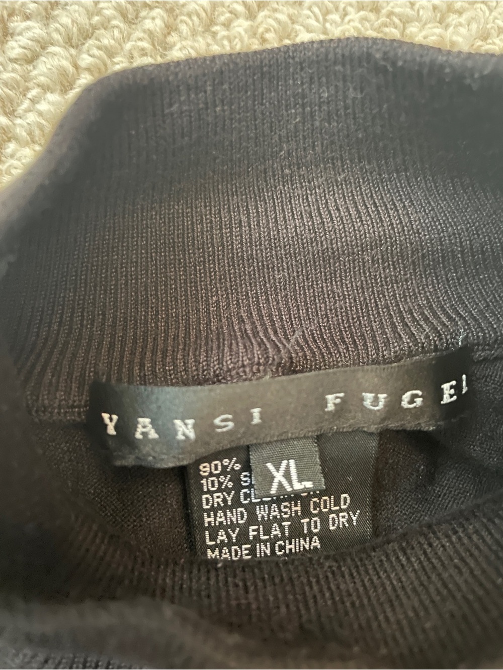 Yansi Fugel Black mock neck  Sweater - Women’s XL